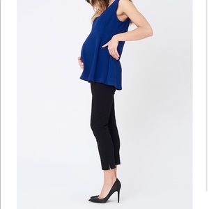 NWT! Ripe Maternity royal blue V neck peplum top
